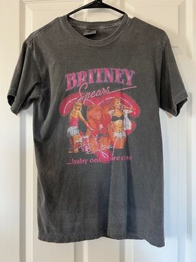 Britney Spears Graphic Tee - Black with Pink Print